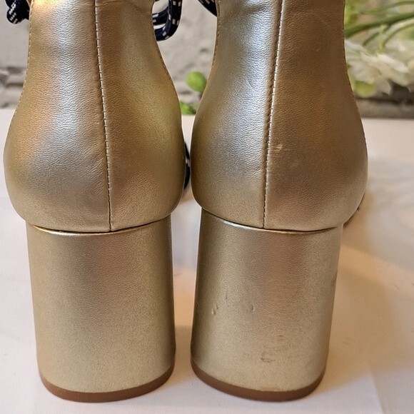 BCBGENERATION TELILA ANKLE STRAP SANDAL IN GOLD SIZE 8.5M - Picture 13 of 16